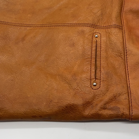 B. Makowsky Leather Shoulder Bag in Camel - Picture 5 of 9